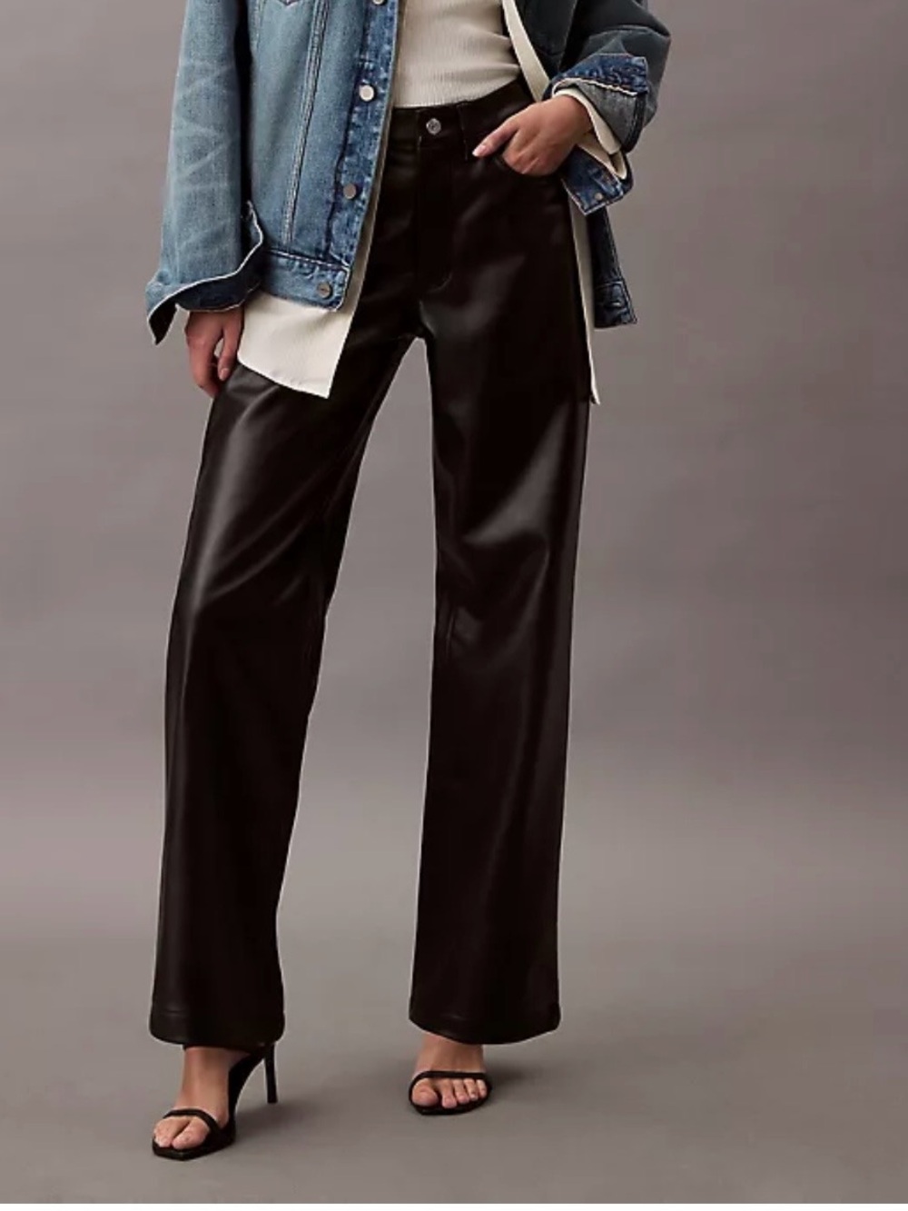 Calvin Klein faux leather 90’s pant